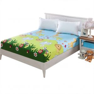 Hjlian Couvre-Lit Confortable, Drap-Housse, Housse De Matelas (Forest Kingdom) (180 X 200 Cm) - Neuf