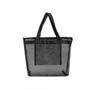 Sac filet de plage pliable 32x37 cm, sac de voyage léger en nylon résistant, rangement pour accessoires de bain, pique-nique et courses estivales - Neuf