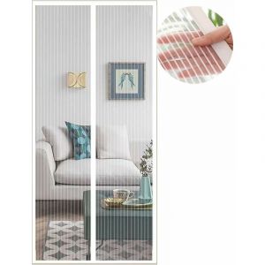 Moustiquaire Porte Fenetre 80x210, Rideau Moustiquaire Magnetique Blanc, Proteger Votre Famille goodnice - Neuf