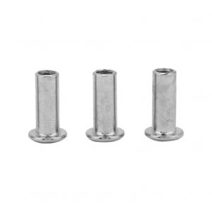 Ecrous plats en nickel plaque fer, ecrous hexagonaux a tete ronde, manchon pour meubles (M6*18 50 pieces) - Neuf