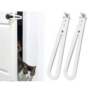 Lot De 2 Supports De Porte Pour Chat Avec Sangle De Verrouillage Réglable Pour La Sécurité Des Enfants Et L'accès Des Animaux - Neuf
