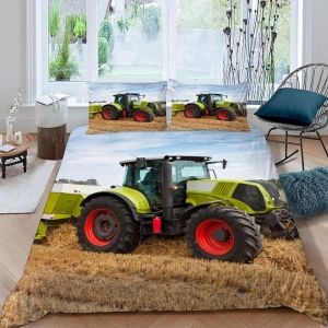 Housse De Couette Tracteur X Imprim&iquest;&iquest; D Presse &iquest;&iquest; Balles Parure De Lit Personnes Hypoallergique Microfibre Literie Pi&iquest;&iquest;Ces Avec Fermeture &iquest;&iquest;Clair - Neuf