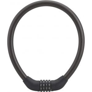 Kal-Antivol À Combinaison Sécurisé Pour Vélo - Câble Acier Gainé Pvc - Mécanisme À 4 Chiffres - Longueur 0.6m - Diamètre 18mm - Couleur Noir - Garantie 2 Ans - - Neuf