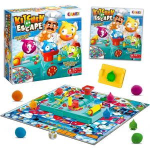 ChenQuanSarl-Kitchen Escape ¿ Jeu De Société Enfant Avec De La Pâte À Modeler Pour Toute La Famille, Jeu De Plateau À Partir De 8 Ans, Destruction Oignons - Neuf