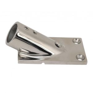 Base de tube de bateau rectangulaire 316 Base de tube de main courante en acier inoxydable Quincaillerie marine pour yacht 22 mm / 0,9 pouces - Neuf