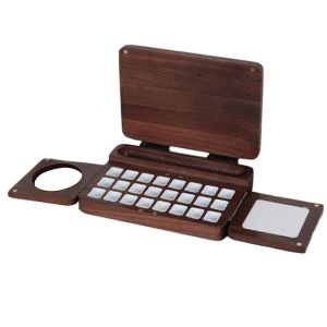 Palette D'aquarelle En Bois,6.7x4.7x1.6inch 24 Grilles Palette De Peinture - Neuf