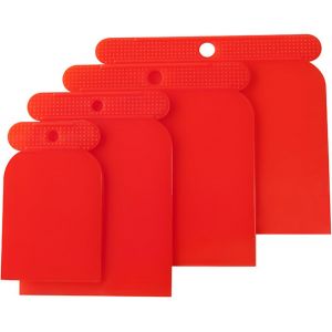 lbgwp60-Lot De 4 Outils De Remplis Et De Grattage En Plastique Multi-U s ¿ Grattoir À Mastic, Outils En Plastique Flexible Pour Lisser Les Surfaces, Remplir, Écrémer Et Gratter Doucement Les Surfaces - Neuf