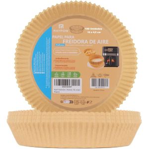 Paper 16R100 Air Fryer Round 100 Pieces 16-20 cm Disposable Oven Moulds BPA Free Accessories for Oil Free Deep Fryer 2-8 Liters (16-20 cm,Round,100 Pieces) - Neuf