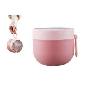 Bocal Alimentaire Isotherme En Acier Inoxydable De 800 Ml Avec Cuill&egrave;re Et Joint D'&eacute;tanch&eacute;it&eacute; - Neuf