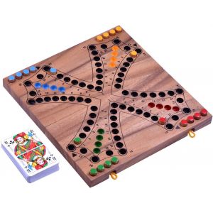Hamiltion-Tock Pour 4 Joueurs-Jeu De Soci&eacute;t&eacute; Avec Cartes &Agrave; Jouer-Jeu De Soci&eacute;t&eacute; En Bois Avec Plateau De Jeu Pliable - Neuf