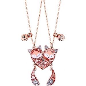 Kal-Amitié Pendentif Collier - Collier D'amitié Deux Filles Collier, Meilleur Ami Cadeau D'anniversaire Collier Bff Noël Demoiselle D'honneur Cadeaux Filles Dames Collier S?urs - Neuf