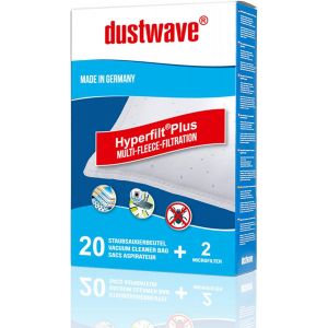 KAL-Megapack Lot De 20 Sacs D'Aspirateur Pour Aspirateur Solac Ab2700 Springtec 1770 W ; Severin - Br 7926 ; Severin - Sb7218 S Power/® - Fabriqués En Allemagne + Micro-Filtre Inclus - Neuf