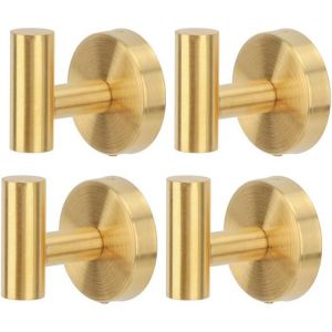 Patere Murale, 4 Pi&egrave;ces Porte Manteau Mural, Crochet Salle de Bain avec Vis, Accroche Serviette en Acier Inoxydable, Porte Peignoir Salle de Bain, Crochets et Pat&egrave;res pour La Maison (Rose) - Neuf