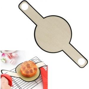 AYUHR-Lot de 2 Tapis de Cuisson en Silicone Élingue à Pain en Silicone Tapis à Pain Réutilisable pour Four Tapis de Pain en Silicone pour Hollandais avec Longues Poignées pour Biscuits Pain - Neuf