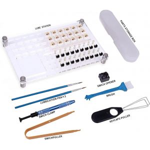 LETNERNY-33 Lube Station Outil De Commutation De Clavier Acrylique Diy Plateforme De Retrait À Double Plateau Avec Boîte De Rangement Pour Clavier Mécanique Cherry - Neuf