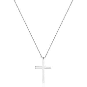 Kal-Chaîne Pour Femme En Or Avec Pendentif En Forme De Croix - Hypoallergénique - Plaqué Or 18 Carats - Bijou Fantaisie Pour Femmes Et Filles - Neuf