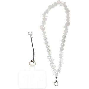 Kal-Chaîne De Téléphone Portable, Pendentif Perles Pour Téléphone Portable, Dragonne Pour Téléphone Portable En Fausse Perle, Dragonne Universelle Pour Téléphone Portable, Rose Clair - Neuf