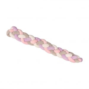 Tour De Lit Confortable Pour Bebe, Protection De Securite, Decoration De Berceau (Violet, Rose Et Blanc, Gris, 1 M) - Neuf