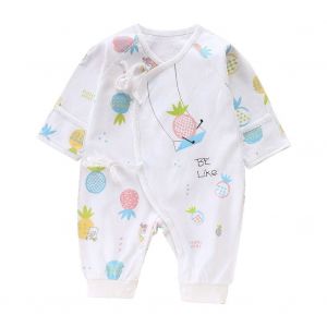 Combinaison En Coton A Manches Longues Et Bretelles Ananas Pour Nouveau-Ne De 0 A 4 Mois (Rose, 52) - Neuf