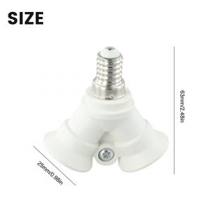 Accessoires d'éclairage Fixation Base réglable Douille de lampe Plafond Rotatif PBT E14 Répartiteur d'ampoule 2en1 - Neuf