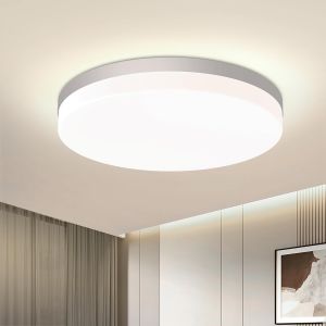 Plafonnier Led Rond 36w, 3600lm, 4000k Blanc Naturel, Luminaire Plafonniers Étanche Ip44, Éclairage De Plafond Intérieur Pour Salon, Chambre, Cuisine, Salle De Bain, Ø23cm - Neuf