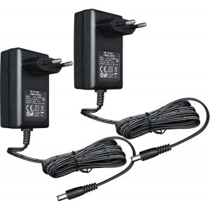 Lot de 2 adaptateurs d'alimentation 12 V 1 A/1 000 mA, AC 100-240 V 50/60 Hz vers DC 12 V 1 A/1 000 mA 12 W, Chargeur Mural Central Positif, 1,8 m - Neuf