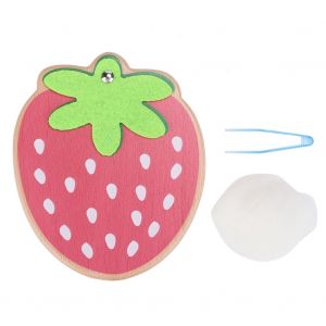 Boite De Rangement Pour Dents De Lait De Bebe En Forme De Fraise Avec Fiche D'information - Neuf