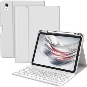 AEFJ-Coque Clavier pour iPad 10/11 &Egrave;me G&eacute;n&eacute;ration(10.9 Pouces 2022/11 Pouces A16 2025), AZERTY Fran&ccedil;ais, Housse Amovible avec Clavier Bluetooth sans Fil pour iPad 2022 10eme/11eme - Neuf