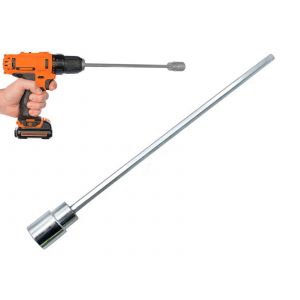 Rallonge de douille de 30 cm pour pied de caravane, compatible avec perceuse &eacute;lectrique - Neuf