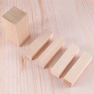 5 Pcs Sculpture Blocs De Bois Tailler Blocs De Bois Tilleul Sculpture Blocs Inachevé Ensemble Pour La Sculpture B - Neuf