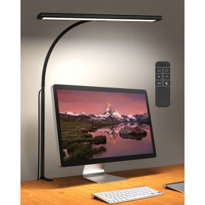 JEXNOVASHOP-160 LED Lampe de Bureau avec T&eacute;l&eacute;commande, Lampe de Table Plus Lumineuse Lampe de Lecture Flexible &agrave; 360&deg; avec Adaptateur USB pour le Travail, l'&eacute;tude ou la Lecture-70CM - Neuf