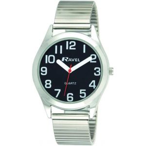 Eryi-- Montre Unisexe À Bracelet Extensible En Acier Inoxydable Avec Super Grands Chiffres Et Aiguilles - Neuf