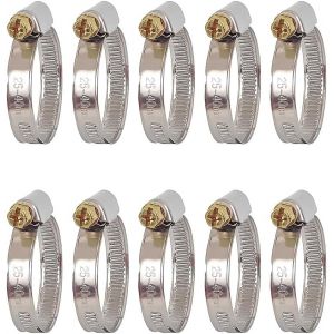 Collier De Serrage Inox 25-40mm-10 Pi&egrave;ces Collier Serrage-R&eacute;glable Collier De Serrage M&eacute;tallique-Collier Durite-Colliers De Serrage &Agrave; Vis Pour Piscine,Jardin,Home Gaz,Automobile - Neuf