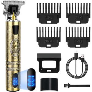Tondeuse Cheveux Hommes, Tondeuse Barbe Homme, Rasoir Electriques Avec Afficheur Led, T-Blade Tondeuse Finition Pour Coupe Et Contours Barbe - Neuf