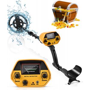 MEVRONISSHOP-D&eacute;tecteurs de M&eacute;taux Haute Pr&eacute;cision Hauteur R&eacute;glable 78-108cm, Professionnel D&eacute;tecteurs de M&eacute;taux Bobine de Recherche &Eacute;tanche de 25 cm Profondeur Maximale 20 cm avec pour Enfants et Adu - Neuf