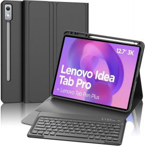 Coque Clavier Pour Lenovo Idea Tab Pro 2025 - Clavier Pour Lenovo Idea Tab Pro Tablet 12.7"", Clavier Magnétique Bluetooth Sans Fil Azerty Étui Avec Pen Holder, Noir - Neuf