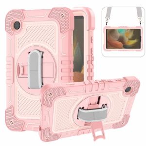 Étui Rotatif 360° En Silicone Pour Samsung Galaxy Tab A9, Or Rose - Neuf