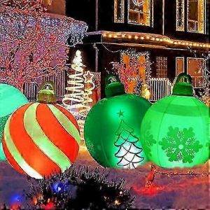 60cm Led s'allume Gonflable de D&eacute;coration de No&euml;l Boule de No&euml;l en plein air Gonflables - Neuf