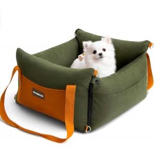Kalanka-Siege Auto Chien Voiture Pour Petite Et Moyenne Moins De 15kg, Panier Chien Voiture Portable Avec Aire De Repos Extensible, Si&egrave;ge Auto D&eacute;tachable Pour Le Transport Avec Clip De S&eacute;curit&eacute; - Neuf