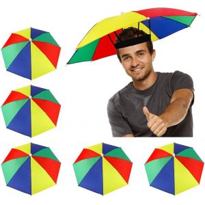 Chapeau Parapluie, 5 Pièces Parapluie Arc-En-Ciel Parasol Parapluie De Pêche - Neuf