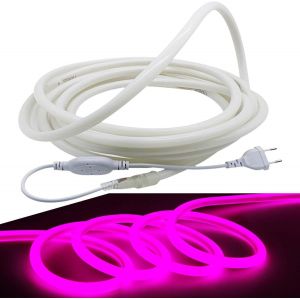 1M Ruban De Néon Ronde, Luminescent À 360° - Violet/Rose, Bande Led 2835 Smd 120 Leds/M, Éclairage Lumineux Sans Points De Lumière, 220V 230V Strip, Ip65 Étanche, Diy Décoration[RUB9223299] - Neuf
