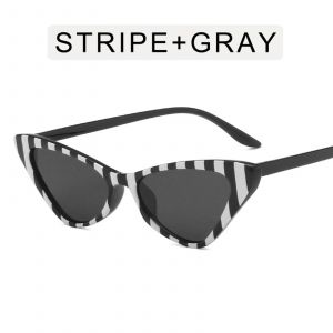 Lunettes De Soleil Anti-&Eacute;blouissement Vintage Pour Femmes Lunettes De Conduite &Eacute;l&eacute;gantes &Agrave; Petite Monture Stripe Grey - Neuf