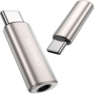 LORANKA-Adaptateur de Prise de Casque USB-C vers 3,5mm avec DAC, Convertisseur Audio Hi-FI et Micro en Alliage de Zinc Haute R&eacute;solution, Compatible avec Galaxy, Pixel, Xiaomi, iPhone et iPad - Neuf