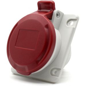 Prise Encastrée Industrielle CEE 16A|Prise Electrique Femelle|3 Pôles + Terre|380V|Etanche IP44|pour Rallonge Electrique,Camping Car|Usage Intérieur et Exterieur - Neuf