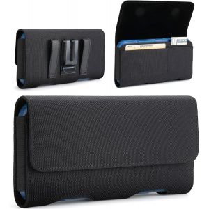 Kal-Étui De Protection Pour Téléphone Portable Avec Passant De Ceinture, Fermeture Magnétique, Porte-Cartes En Nylon, Fait À La Main, Pour Samsung Galaxy S23 Ultra 5g, S22 Ultra, S21 Ultra - Neuf