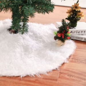 (Blanc, 90cm Jupe D'arbre De Noël, 90cm De L'arbre De Noël Tapis, Moelleux Décoration D'arbre De Noël, Arbre De Noël De La Couverture Du Pied, Blanc Jupe D'arbre De Noël Pour Le Réveillon Du Nouvel An De La Décoration, Les Parties À La Maison) - Neuf