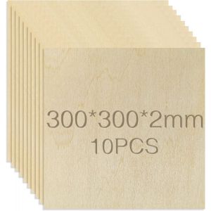 Tianyi-Contreplaqu&eacute;, 10pcs 300 * 300 * 2mm, Diy Fait Main, Pyrogravure, Planche De Bois Mod&egrave;le Avion, Plaque Bois - Neuf