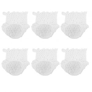 Lot De 6 Filets De Billard En Fil De Coton Anti-Salissures Avec Poches Et Sac (Blanc) - Neuf