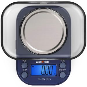 ERYI-255 Mini Balances De Laboratoire Balance De Poche 0,01G De Precision Électronique Balance De Bijoux Avec Écran Lcd Rétroéclairé, Fonction De Tare, Comptage De Pièces, 300G Maximum - Neuf