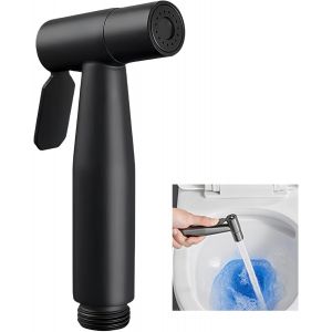 KALANKA-Bidet &iquest;&iquest; Main pour Toilette, Robinetterie en Acier Inoxydable, Douchette Standard G1/2, Douchette WC, Douchette &iquest;&iquest;conomiseur d'Eau pour Nettoyage WC et Hygi&iquest;&iquest;ne Personnelle, Noir - Neuf